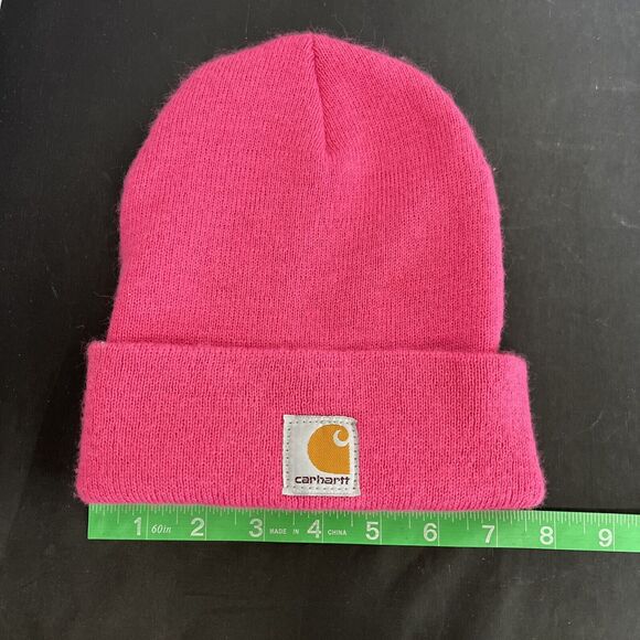Carhartt Youth Beanie Winter Knit Hat Stocking Cap Snow Ski Pink Bnfts Charity - Picture 7 of 11